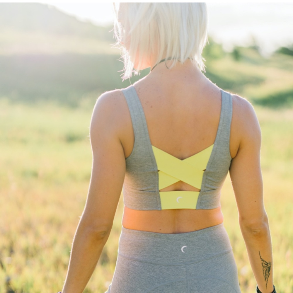 Gray Neon Tape Light n Luxe Strap Bra